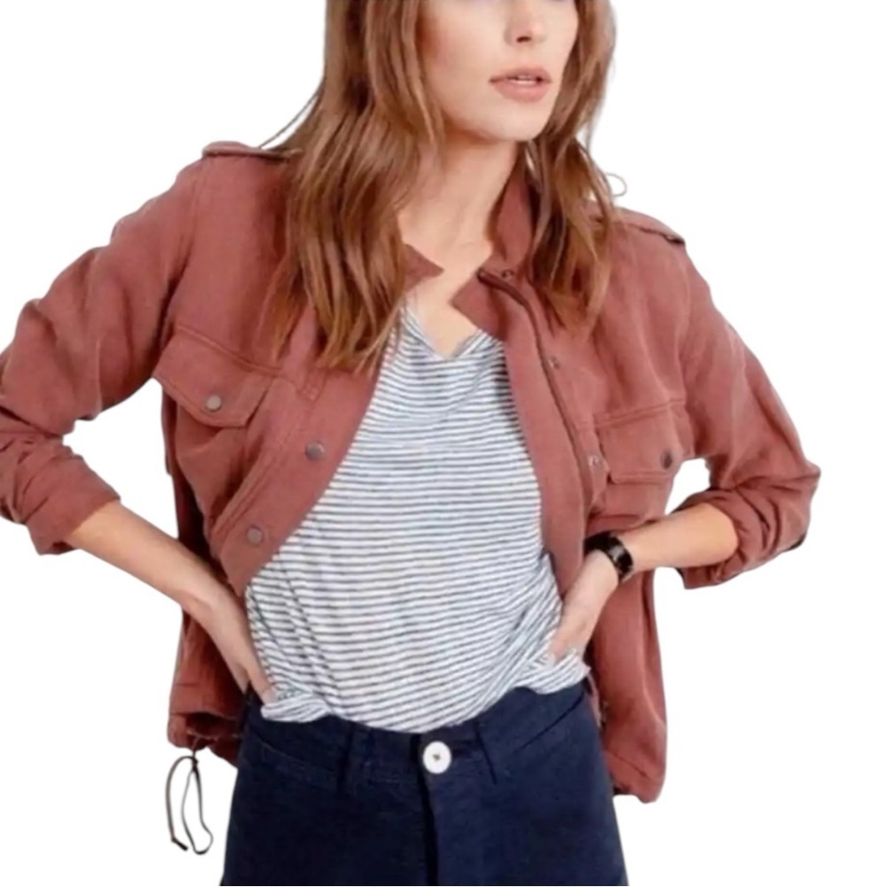 Michael Stars Ingrid Utility Jacket in Color Rust Women’s Size M - Picture 3 of 13